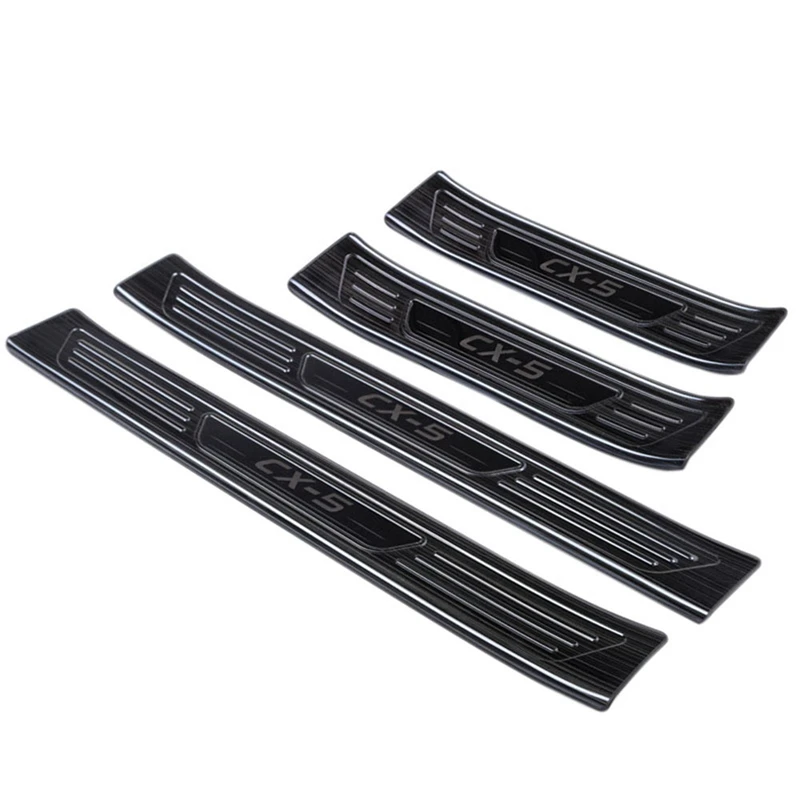 

Car External Door Sill Strip Welcome Pedal Protection Sticker Trim Threshold Anti-Skid Plate for Mazda CX-5