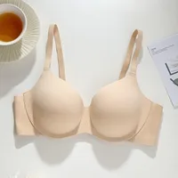 Korean Manga Style 12CM Push-Up Bra Seamless Nude One-Piece Round Bra for Small Bust AB Cup Women Lingerie Comfy Soft Invisible - Image 5