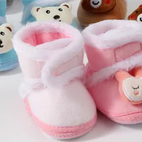 Men's And Women's Baby Cartoon Padded Cotton Shoes Cute Soft-Soled Toddler Shoes Warm Snow Boots 0-2Y 4