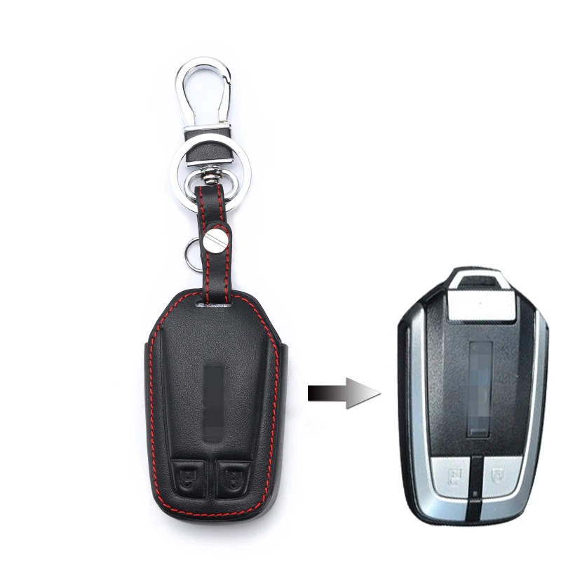 1 Pcs Auto Schlüssel Fall Abdeckung Leder Halter Kette Für Isuzu/Neue Isuzu  D-max/Mu-x Auto schlüssel Shell Protecor Keychain Auto Styling – kaufe die