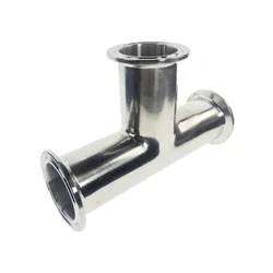 3 Way Tee Sanitary Ferrule Pipe Fitting Stainless Steel SS304