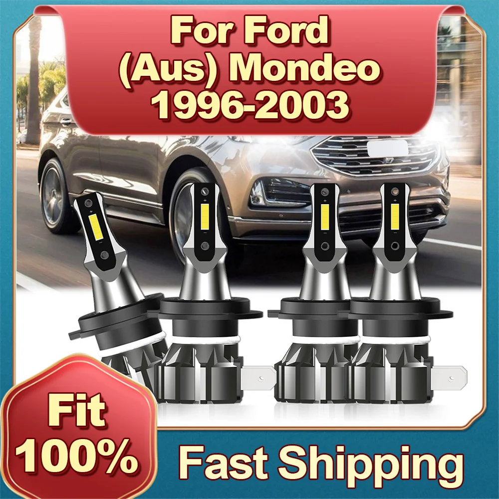 

2/4Pcs 6000K Led Lamp CSP Chips H7 180W Car Headlight For FORD (AUS) MONDEO 1996 1997 1998 1999 2000 2001 2002 2003