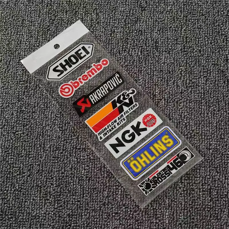 Motorcycle Sticker Sponsor SHOEI NGK Reflective Sticker Motorcycle Helmet Sticker Body Scratch Sticker Auto parts
