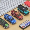 1:64 Metal Alloy Proportional Remote Control Vehicle Model 2.4GHz Mini Simulation RC Car With Trailer 2