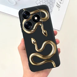 Stylish Candy Painted Silicone TPU Phone Case for Tecno Spark 10 (Black 1760)