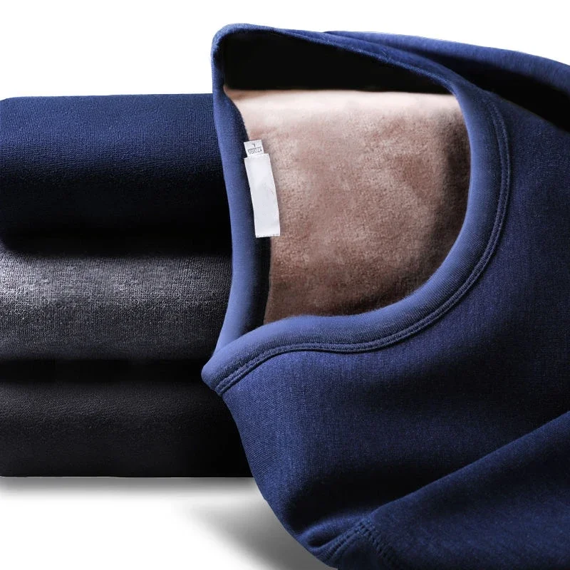 Thermal Underwear Set Men Winter Long Johns Velvet Tops Pants