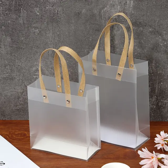 Buy Translucent Colored Gift Bags, 6x6x3, Frosted, with Rope Handle