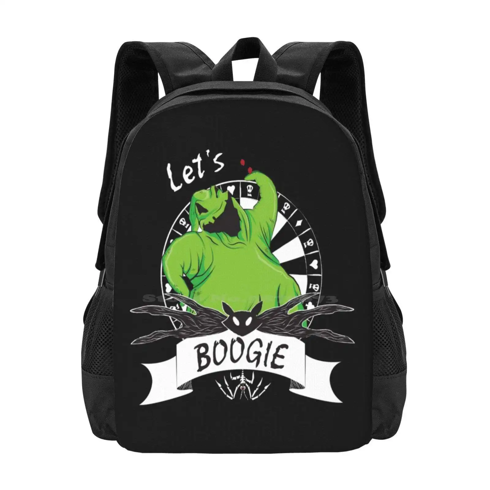 

Oogie Boogie-Let'S Boogie Pattern Design Bagpack School Bags Halloweentown Nightmare Before Christmas Oogie Boogie Skeleton
