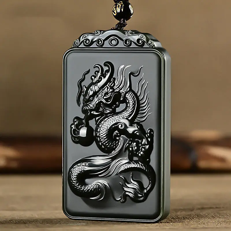 

Natural 100% real Cyan ink color hetian jade carve Guanyin and dragon pendant necklace jewellery for men women gifts Bless peace