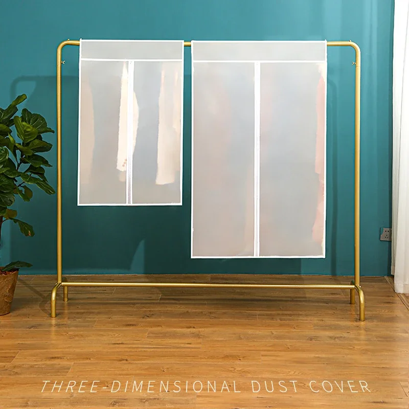 Description Picture 2 of itemClothes Dust Cover PEVA Clothes Hanging Dust Bag Dress Cover Garment Suit Coat Storage Bag Wardrobe Hanging Clothing Organizers