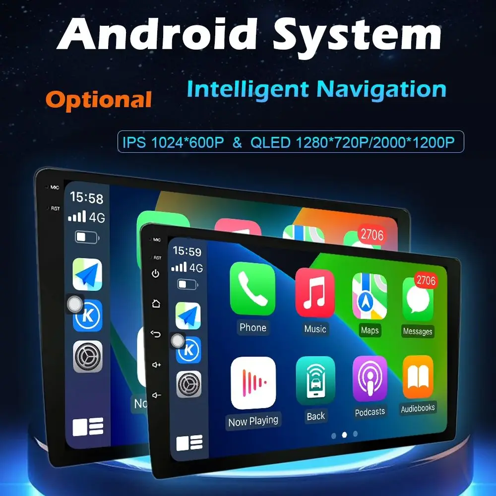 Android 16 For Fiat Fiorino Qubo Citroen Nemo Peugeot Bipper 2008 - 2017 Carplay Auto QLED Screen 4G Car Radio Multimedia Player — view 6