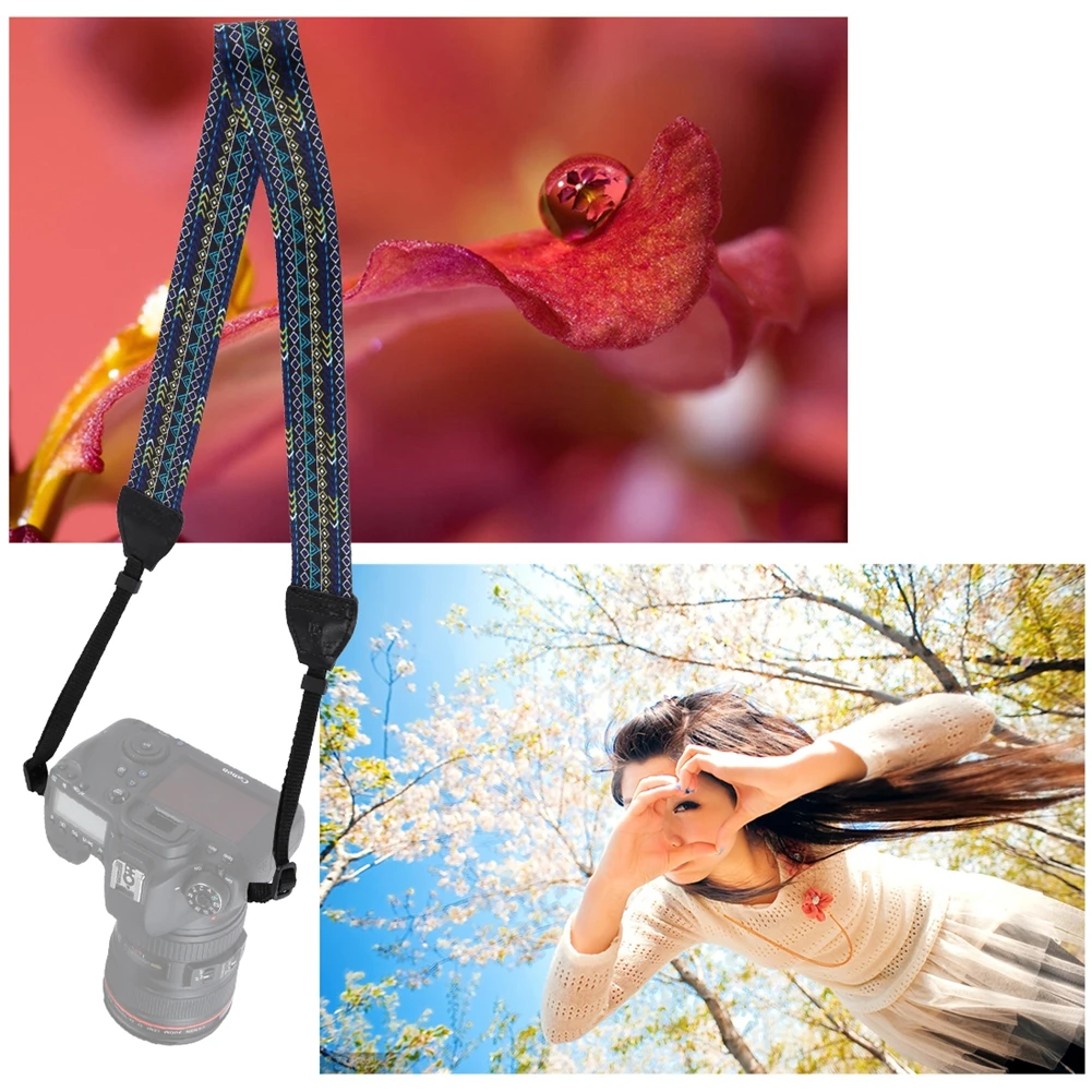 빈티지 바람 카메라 목 어깨 카메라 스트랩 벨트, 부드러운 SLR DSLR 내구성 면, 니콘 캐논 니콘 DSLR
