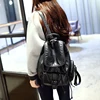 Fashion Women Backpacks Soft Washed PU Leather Travel Bag Female Drawstring Backpack High Capacity School Bags for Women 3