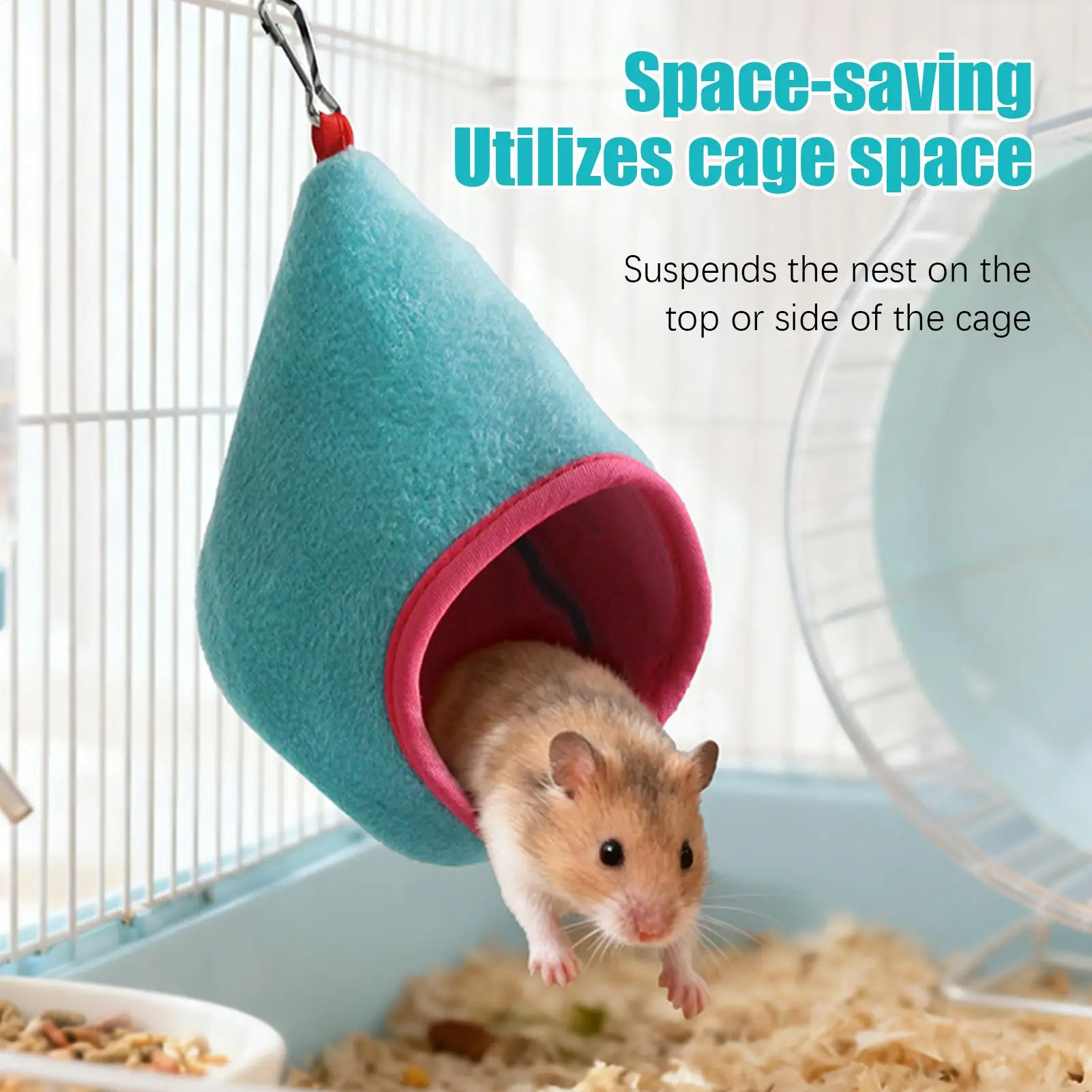 Amaca per Piccoli Animali, Decorazione per Gabbie di Topi, Cuccia per Criceti e Scoiattoli, per Relax e Riposo, Uso Interno ed Esterno, per Piccoli Animali Domestici - immagine 4