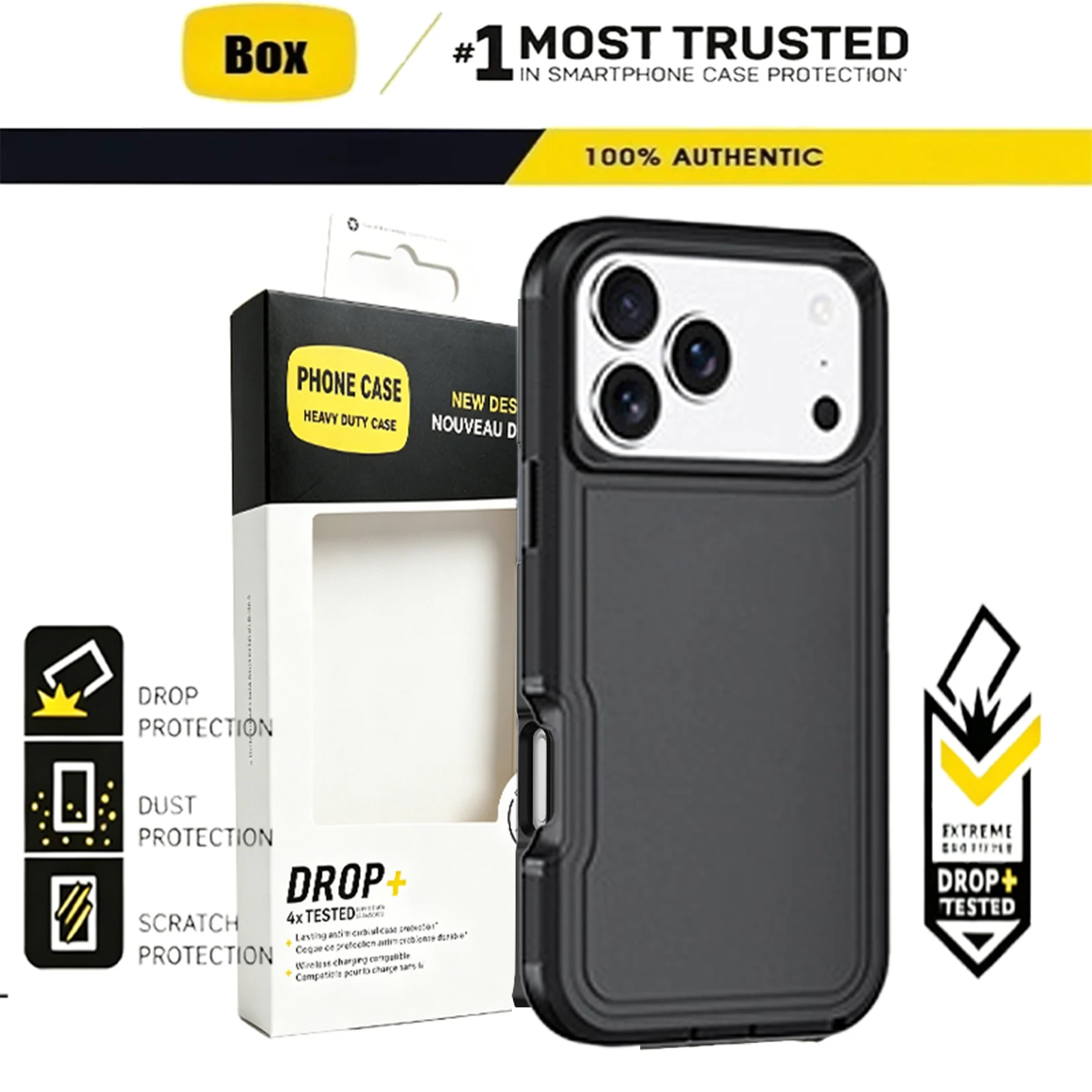 Heavy Duty Armor Defender Magnetic Phone Case - Shockproof Protective Cover with MagSafe Charging Compatibility