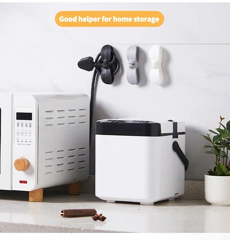 Kitchen storage wire winder household traceless plug fixed power cord organizer wire and cable management home storage tools cable organizer