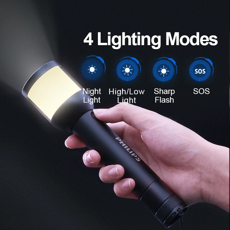 Philips Flashing light Led lights Suitable for outdoor camping self-defense emergency usb camping lamp