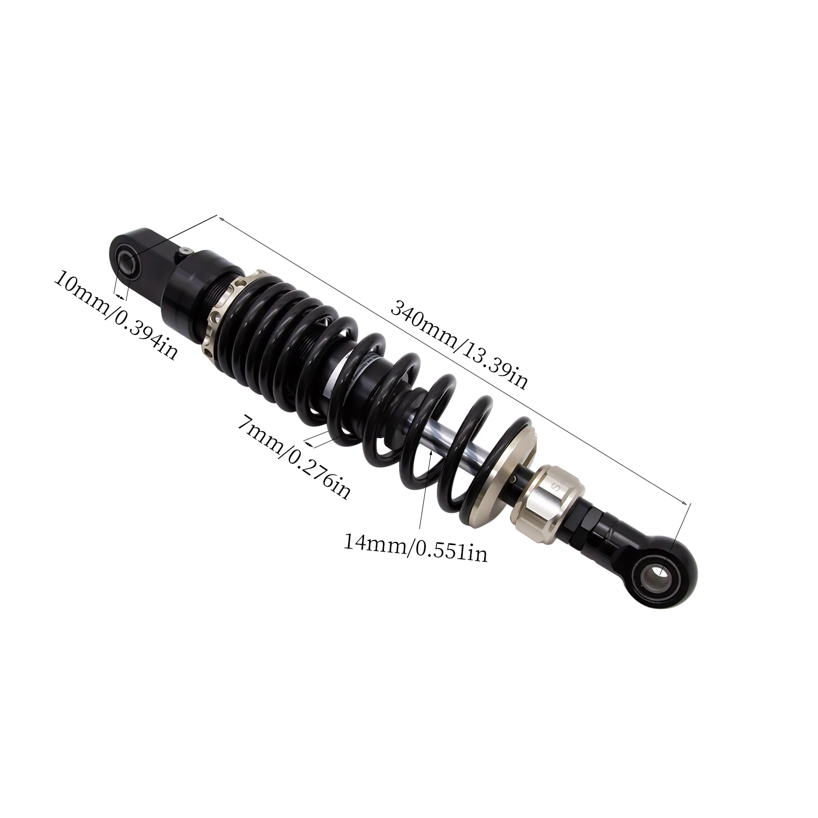 혼다 DAX125 2021-2025 340MM CNC 알루미늄 조정 가능한 오토바이 리어 쇼크 업소버 서스펜션 액세서리