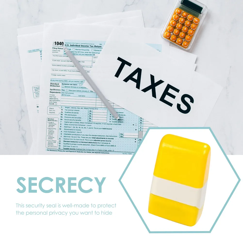 개인 정보 보호를 위한 롤러형 기밀 씰 스탬프 지폐 문서 택배용 엉망코드 그래피티 누출 방지 도구