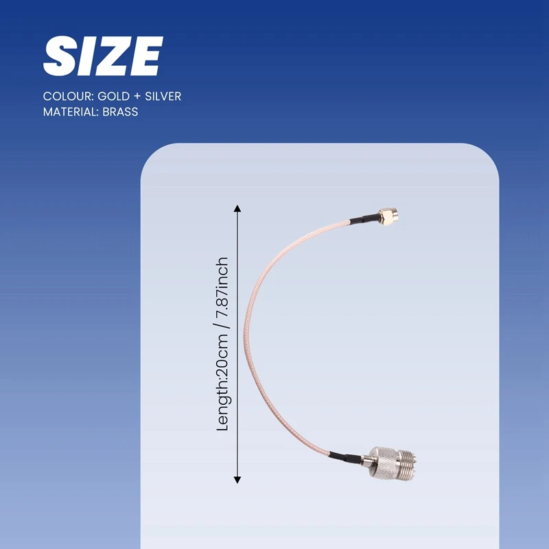 Handheld Antenna Cable SMA Male To UHF SO-239 Female Connectors