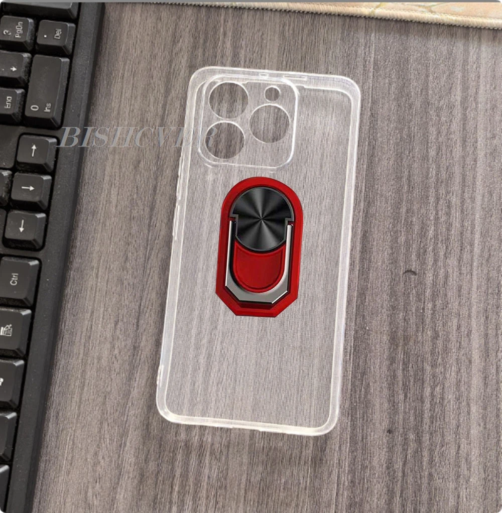 Enhanced Phone Case with Back Ring Holder - TPU Soft Silicone Cover