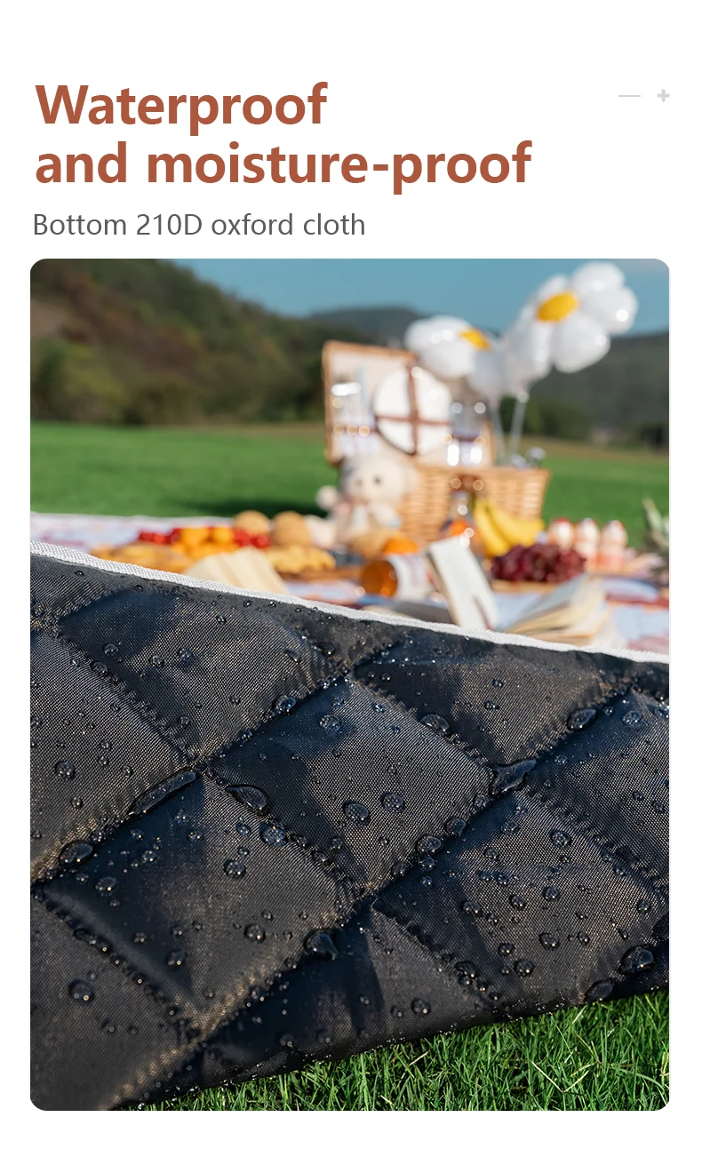 BISINNA Ultralydsteknologi Camping Picnic Måtte Udendørs Foldbar Bærbar Tyk Maskinvaskbar Hjemmepark_voghion.com