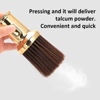 Brosse de barbier professionnelle et plumeau de cou, brosse de nettoyage de coupe de cheveux en poils de sanglier doux pour outil de tondeuse à cheveux de Salon (noir/blanc) 4