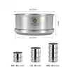 CAMPINGMOON S362 Outdoor Camping Picnic Steamer Picnic Portable Bowl and Pot Partition Steam Drawer Titanium Pot Campsite 4