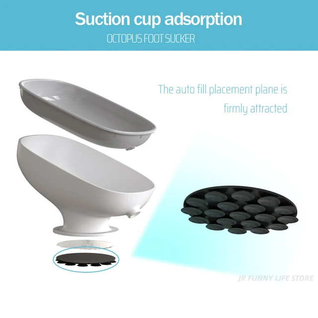 Super Suction cup Soap Dish with drain water For Bathroom  Soap Holder Kithcen Sponge Holder Soap container Bathroom Supplies 6