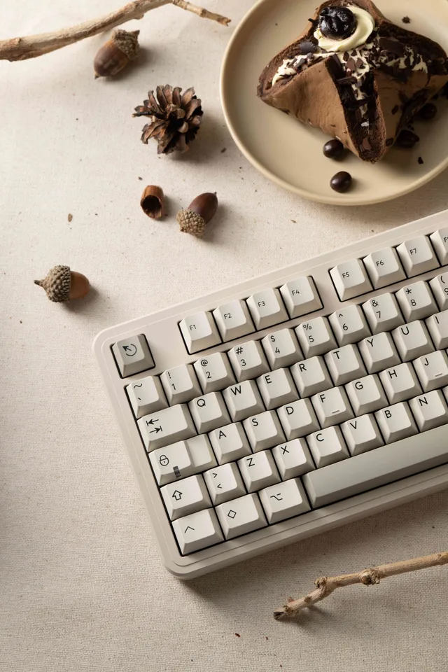 ベースキット] PBTfans パステルグレー PBT素材 チェリープロファイル