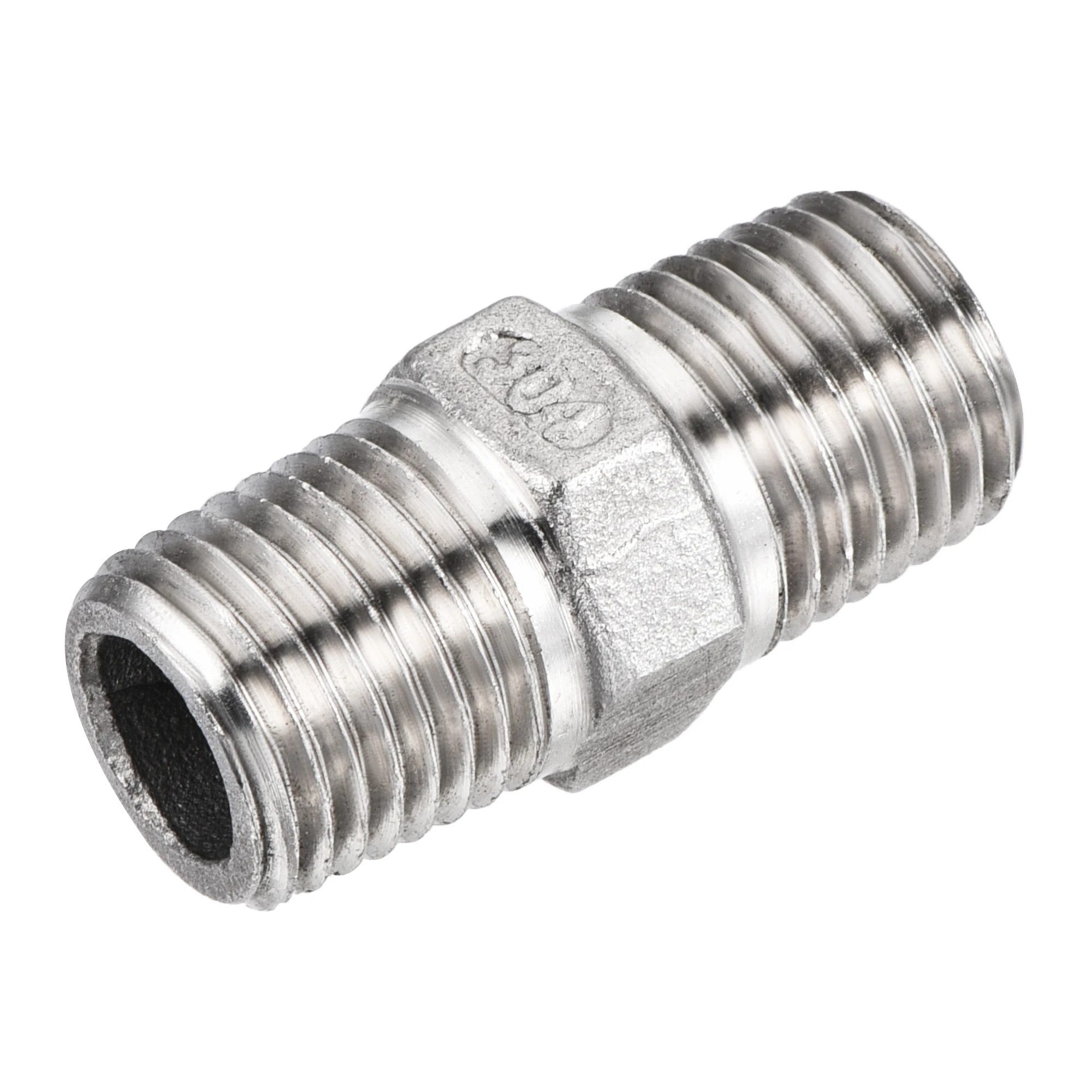 

Uxcell 304 Stainless Steel Hose Fitting 1/4NPT Male to 1/4NPT Male Thread Pipe Fittings 32mm Length