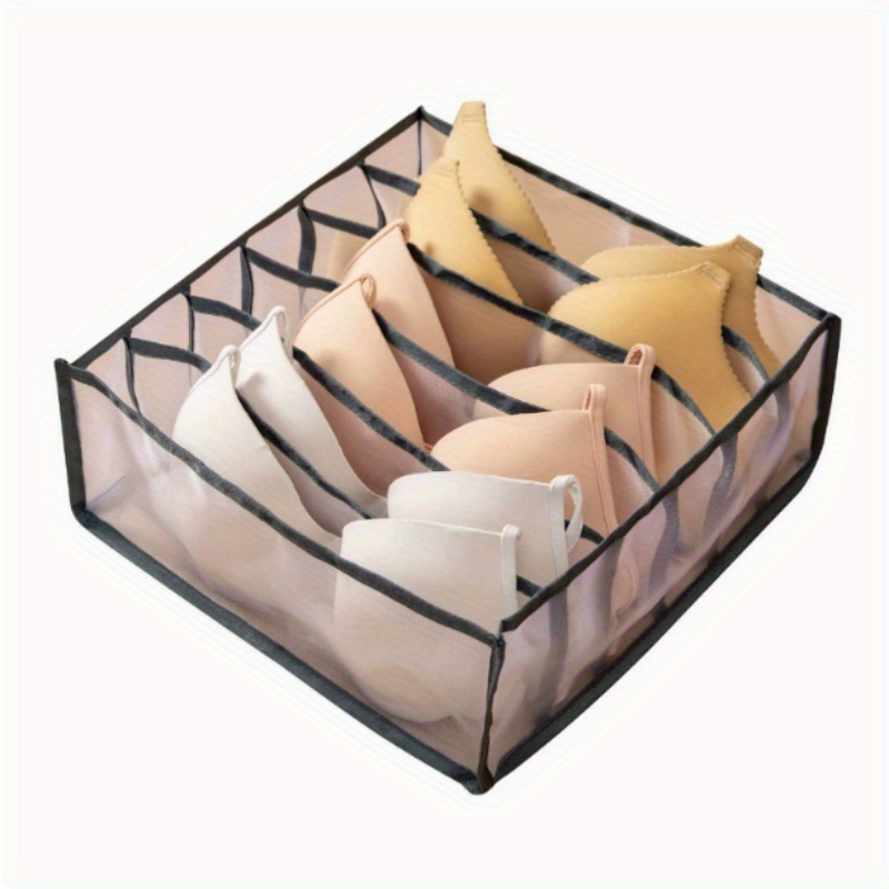 Household Foldable Mesh Underwear Storage Box Socks Bra Panty Drawer Type Divider Wardrobe Storage Organizing Box