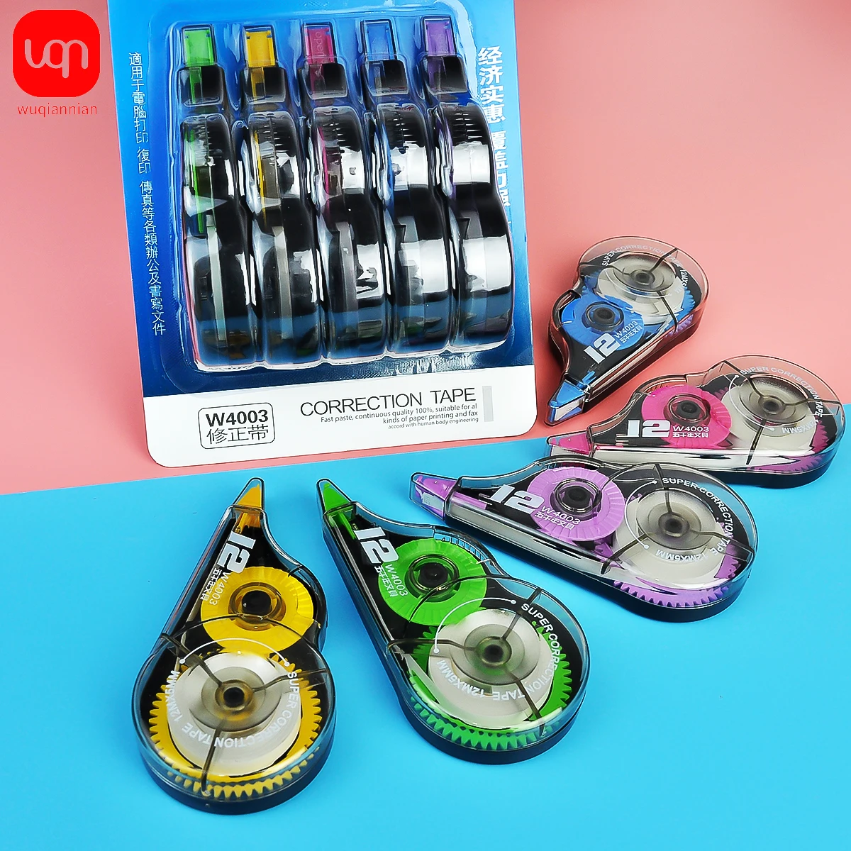 5pcs color large capacity correction tape corrector 5 color options Stationery correction tape back to school supplies