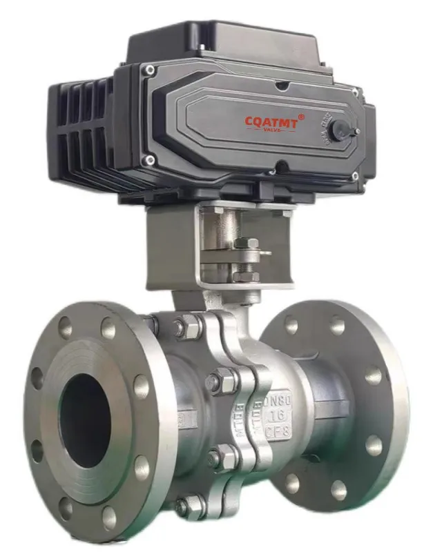 

CQATMT CF8 stainless steel electric actuator ball valveSS304vale Water flow control valve Regulating ball valve
