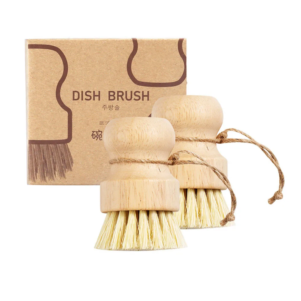 

Long Lasting Palm Pot Brush for Effective Cleaning 2pcs Durable Natural Scrubber for Grease and Stain Removal in the Kitchen