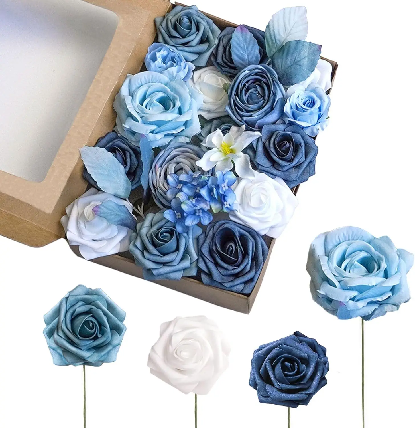 CaPiSo 72 scatole di rose artificiali, 3,5 cm, mini | FindTheDeal