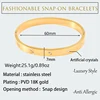 ZHIRUI Wide Stainless Steel Cuff Bracelet, Waterproof Gold Color Metal Bracelet, Women's Exquisite Jewelry Gift 6