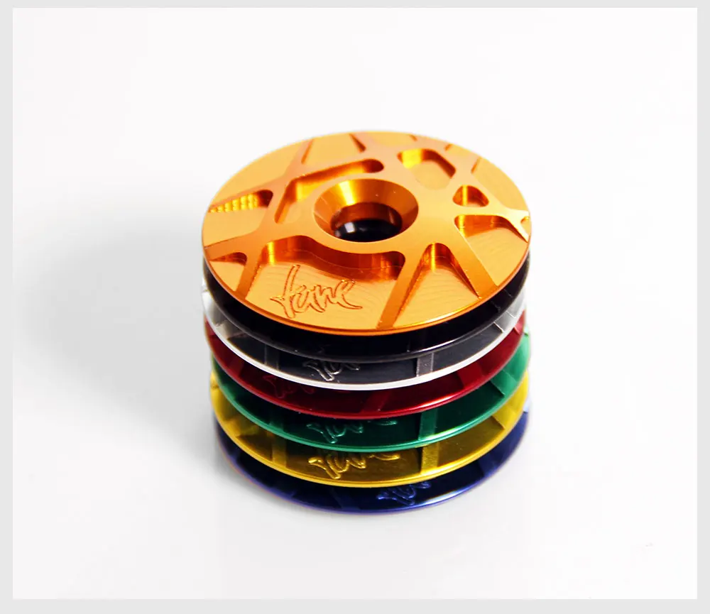 RYET Super Light Aluminum 7075 Ahead-cap 5g Headset Top Cover Top-Cap CNC Machined TopCap Bolt Bike Stem Caps Bicycle Parts