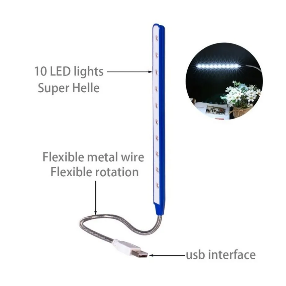 Compact Foldable LED Table Lamp - Portable USB Night Light for Desk & Keyboard Decor