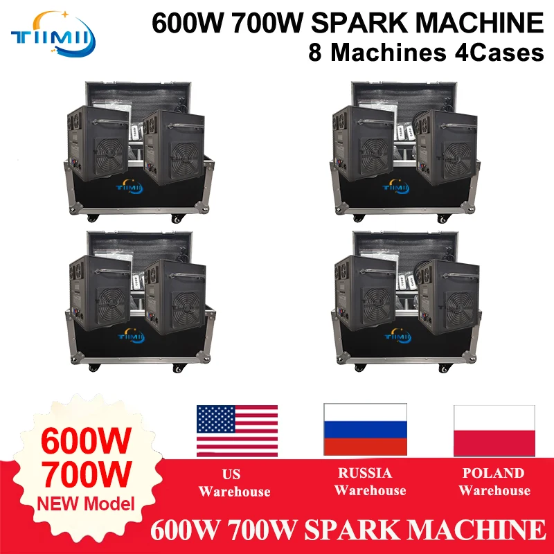 

0 Tax 4 Flightcase 8PCS 600W 700W Cold Sparks Machine With Sparkler Wedding Fireworks Cold Ti Powder Indoor Wedding Party
