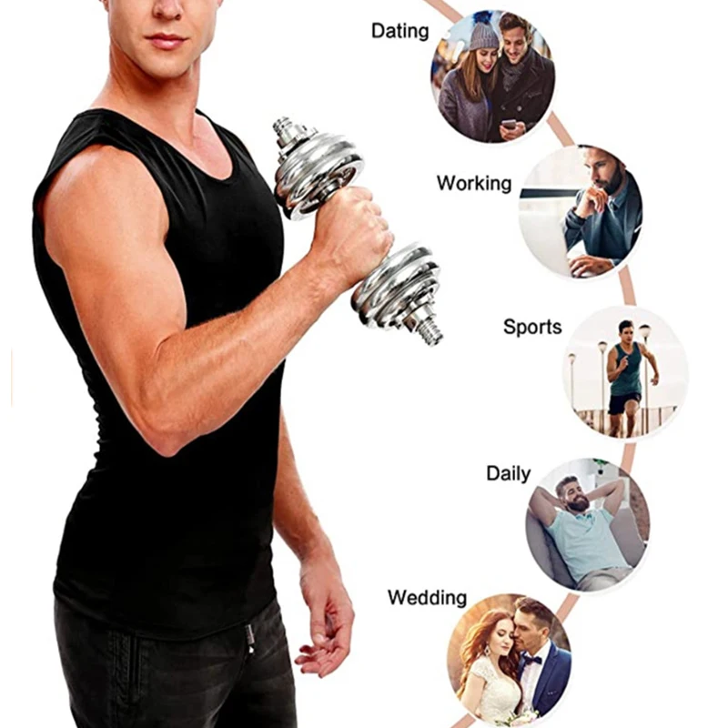 Sweat Sauna Vest for Men Heat Trapping Polymer Vest Sauna Suit Workout Tank Top Pullover Waist Trainer Shirt Body Shape sweat sauna suit body shaper slimming vest waist trainer compression sports vest compression sports top