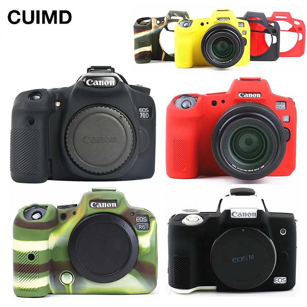Silicone Dslr Camera Body Case Protective Skin Cover Bag For Canon Eos