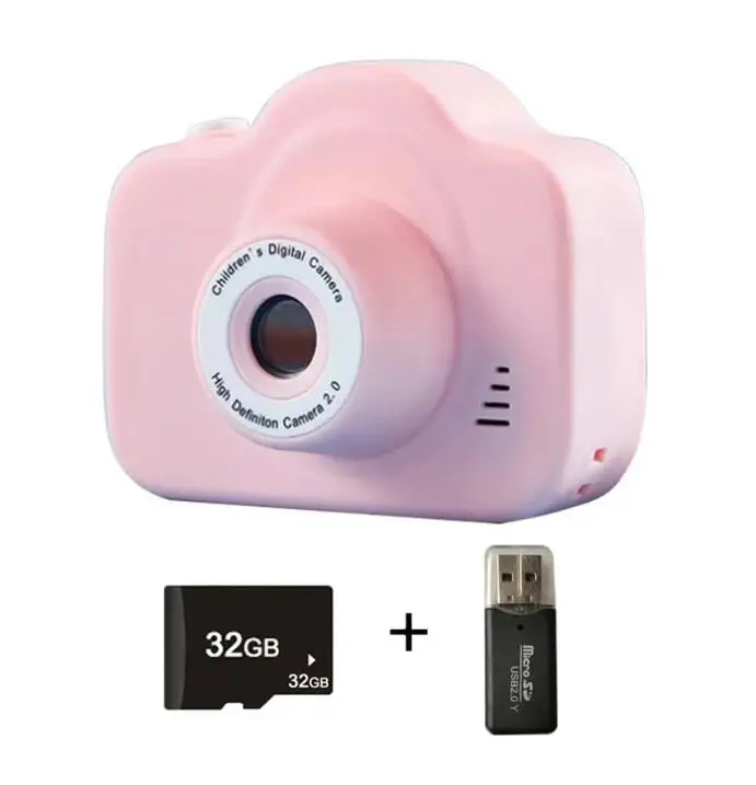Kid Mini Camera Cartoon HD IPS Screen Digital Camera Boys Girls Portable 1080P Toys for Children Birthday Christmas Gift