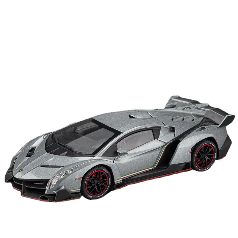 1:24 Lamborghinis Veneno Supercar Alloy Cast Toy Car Model Sound and Light Children's Toy Collectibles Birthday gift 5