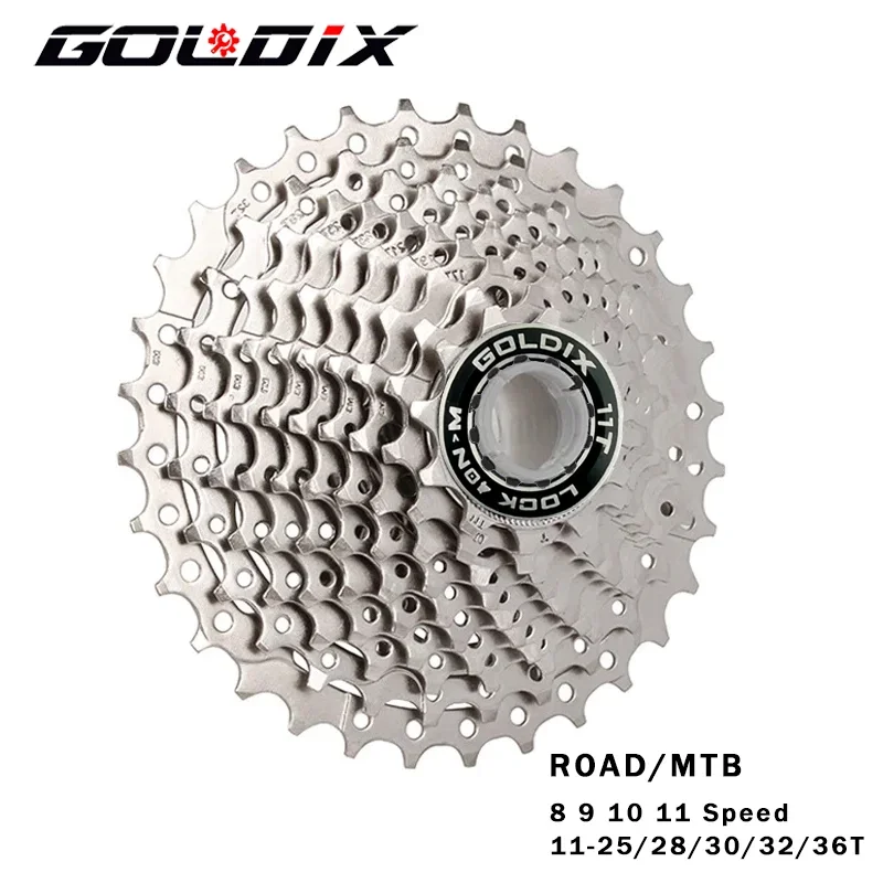 GOLDIX bicicleta de carretera 8 9 10 11 velocidades Velocidade 11-25T/28T/32T/34T/36T Cassette de bicicleta rueda libre piñón MTB para SHIMANO SRAM