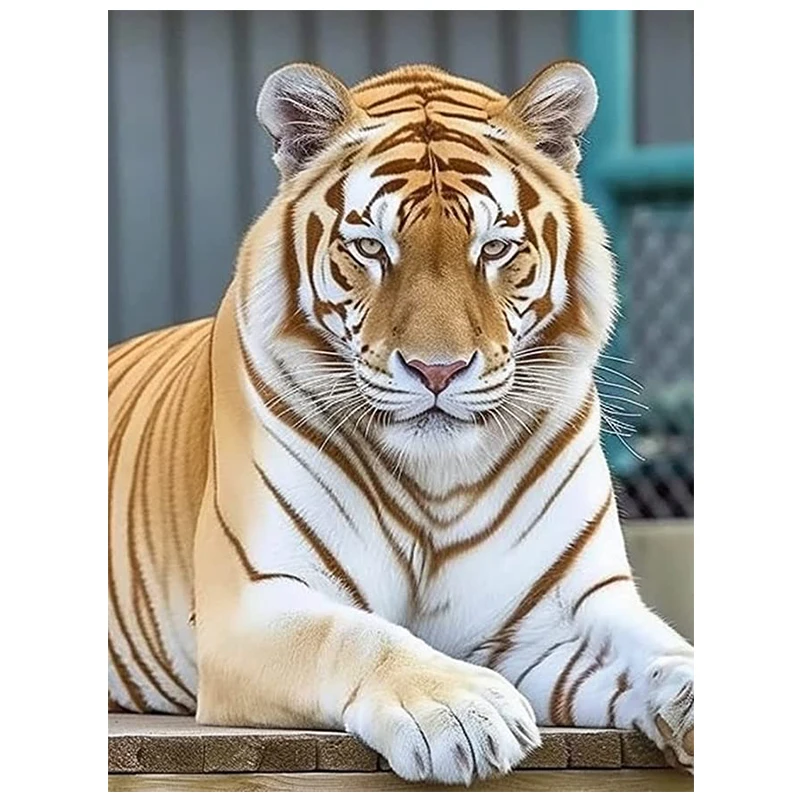 

5D DIY Diamond Painting Tiger Animal Figure Full Round Diamond Inlaid Embroidery Craft Cross Stitch Rhinestone Home Decoration
