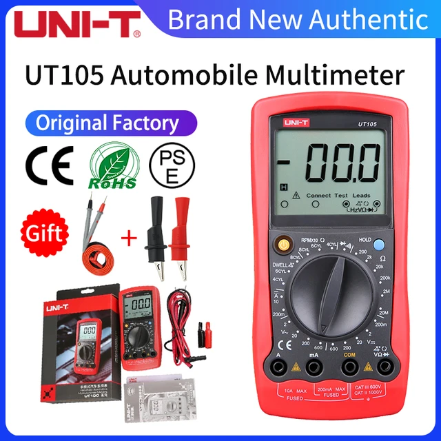 UNI-T UT105 UT107 LCD Automotive AC/DC Voltmeter Tester Meters with Check _ - AliExpress Mobile