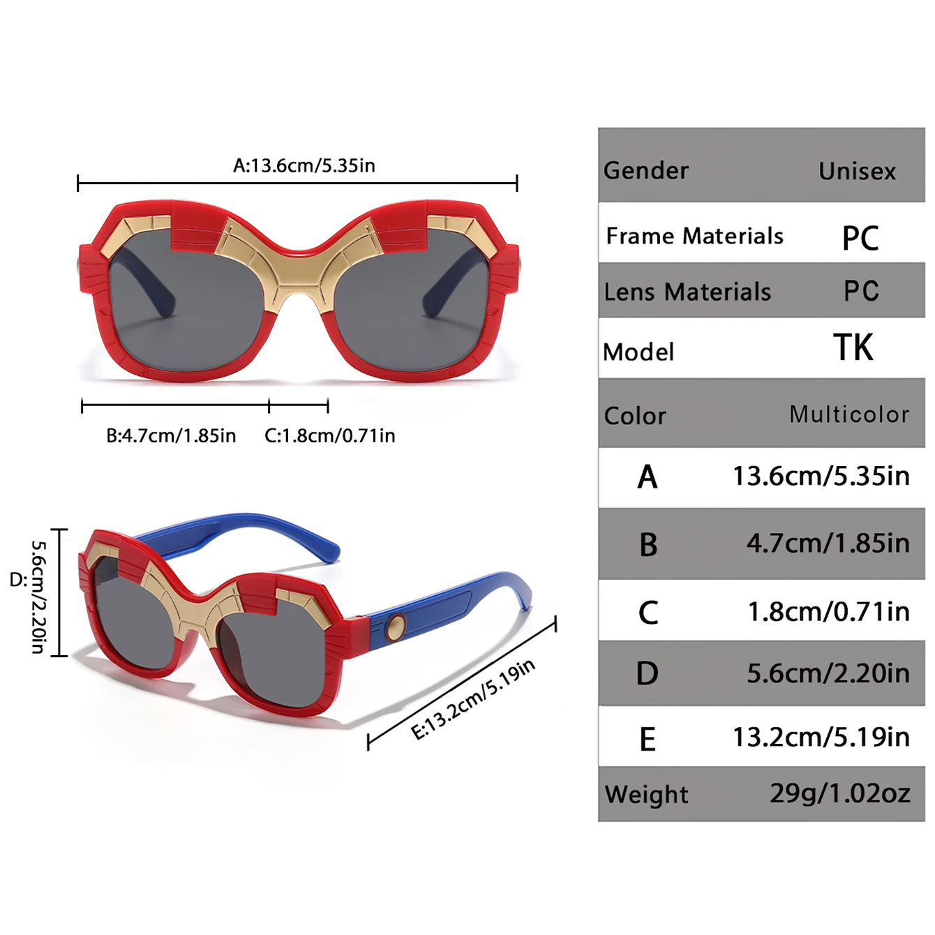 Robot Sunglasses Anti-reflective Outdoor Sun Glasses for Children