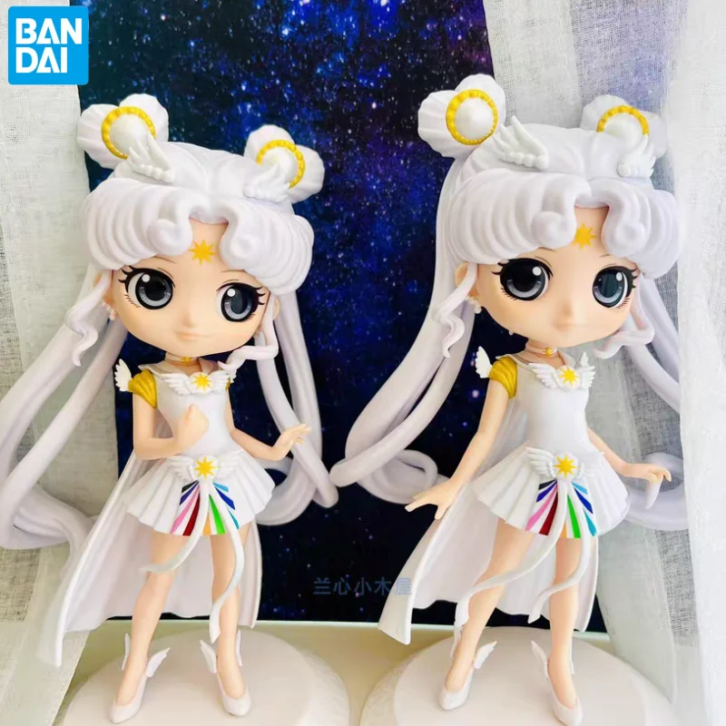 Originale Bandai Sailor Moon Figure Q Posket Tsukino Usagi Cosmos Princess Ver Action Figurine Collection Modello In Pvc Giocattolo Regalo