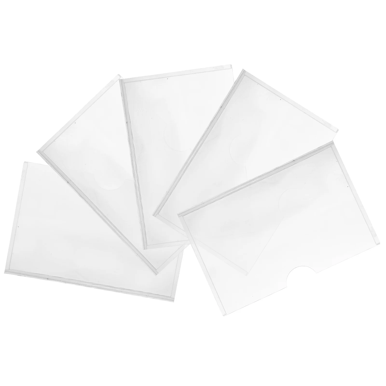 

5 Pcs Photo Display Stand Wall Displaying Rack Transparent Tabs Card Acrylic Label Information Wall-mounted